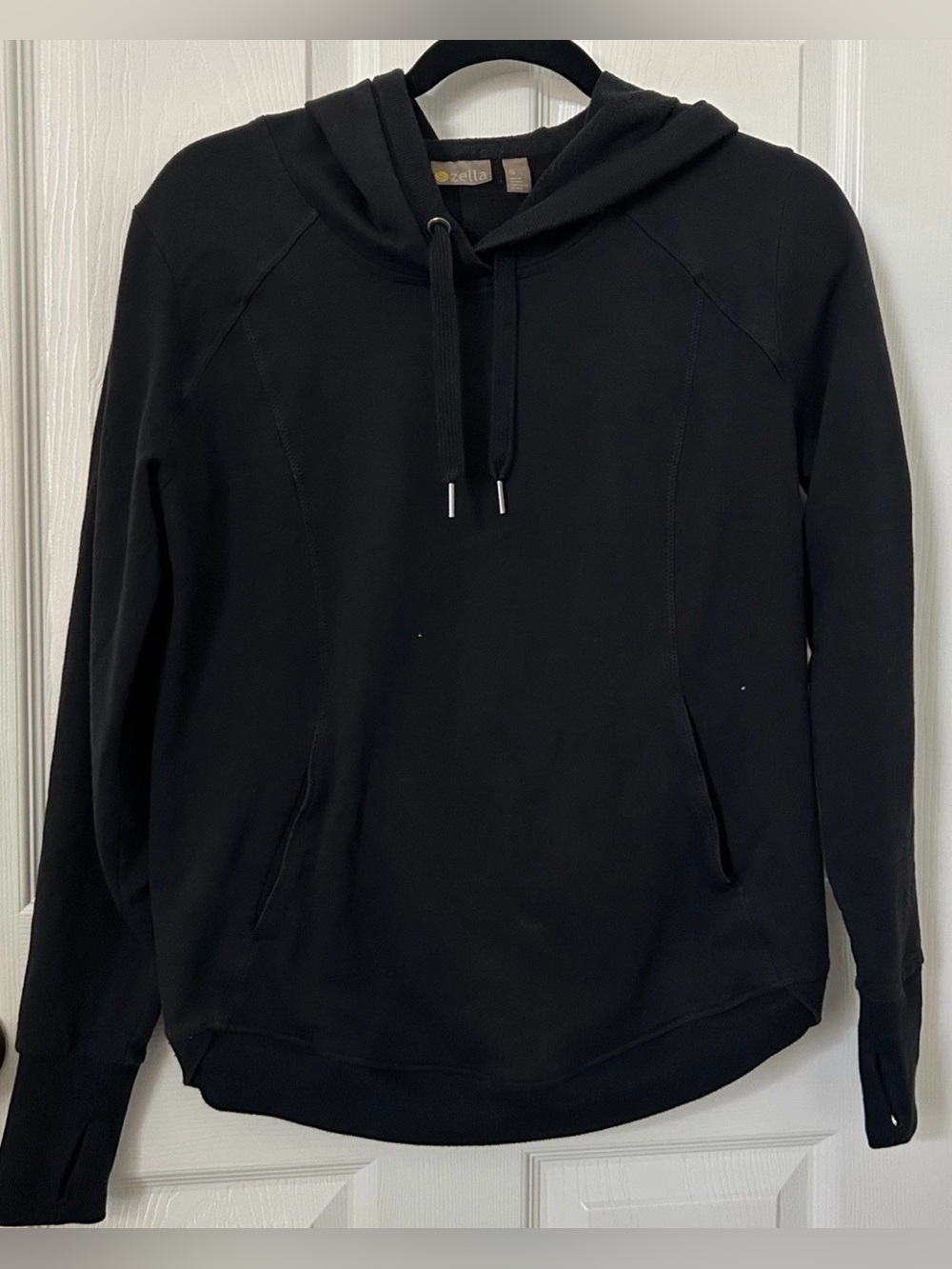 Zella Black Pullover Hoodie with Drawstring